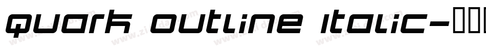 Quark Outline Italic字体转换